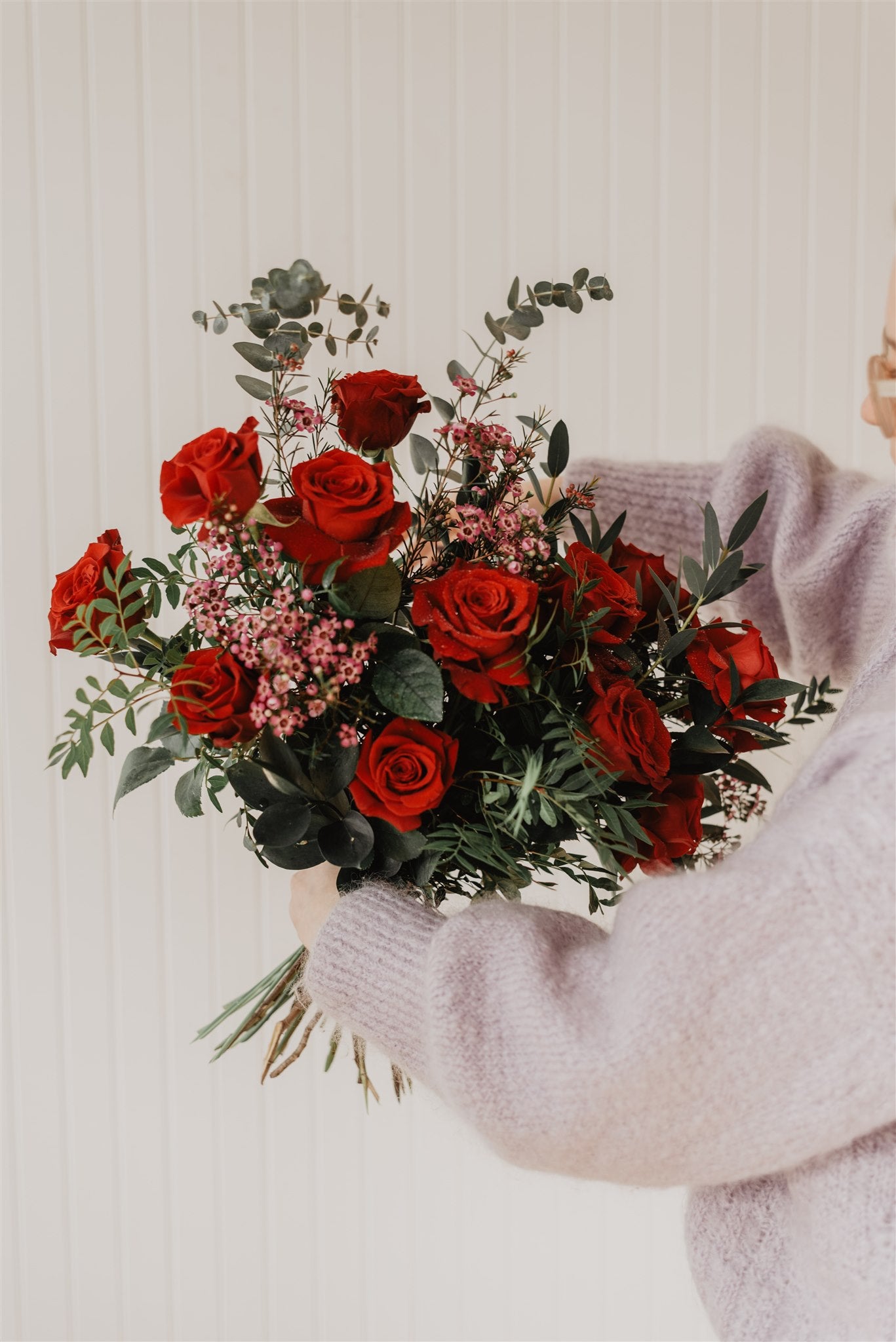 Douzaine de Roses Rouges de St-Valentin