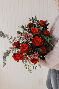 Douzaine de Roses Rouges de St-Valentin